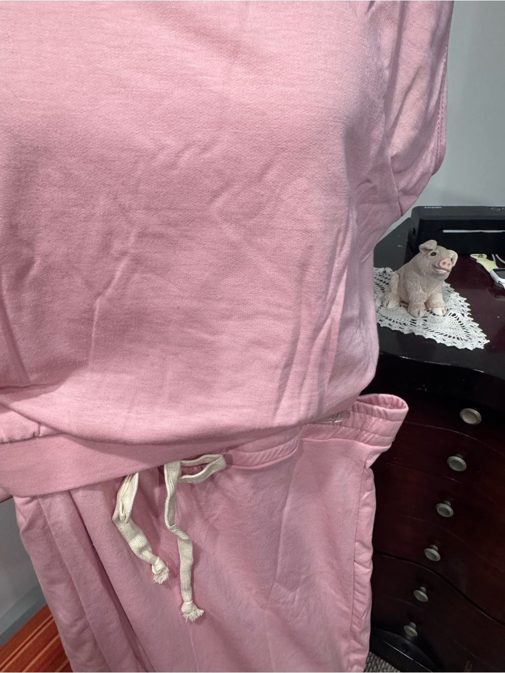 Soft Pink Sleeveless Pullover Cropped Top and Skirt - Picture 11 of 13
